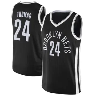 Men's Cam Thomas Brooklyn Nets Black Jersey - City Edition - Swingman