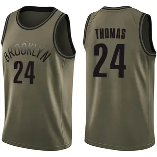 Men's Cam Thomas Brooklyn Nets Green Salute to Service Jersey - Swingman