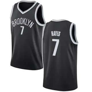 Men's Killian Hayes Brooklyn Nets Black Jersey - Icon Edition - Swingman