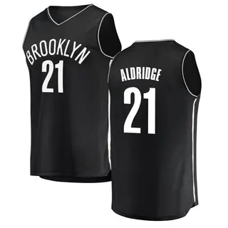 Men's LaMarcus Aldridge Brooklyn Nets Black Jersey - Icon Edition - Fast Break