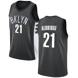 Men's LaMarcus Aldridge Brooklyn Nets Gray Jersey - Statement Edition - Swingman