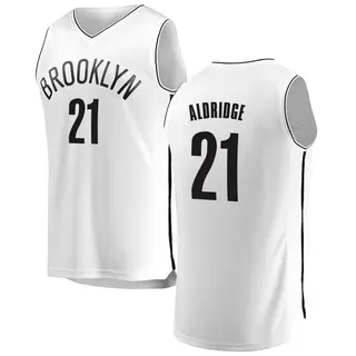 Men's LaMarcus Aldridge Brooklyn Nets White Jersey - Association Edition - Fast Break