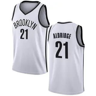 Men's LaMarcus Aldridge Brooklyn Nets White Jersey - Association Edition - Swingman