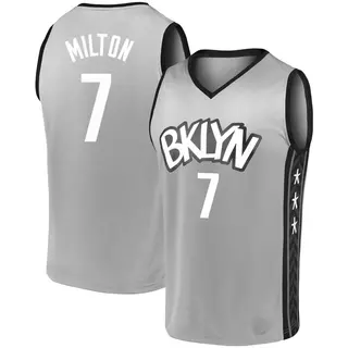 Men's Shake Milton Brooklyn Nets Gray 2019/20 Jersey - Statement Edition - Fast Break