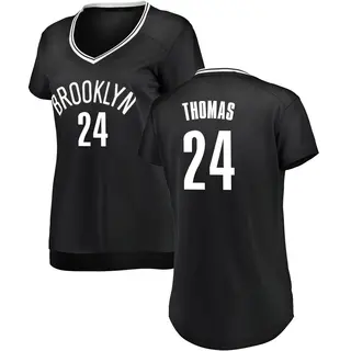 Women's Cam Thomas Brooklyn Nets Black Jersey - Icon Edition - Fast Break