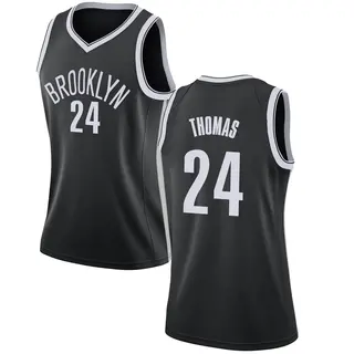 Women's Cam Thomas Brooklyn Nets Black Jersey - Icon Edition - Swingman