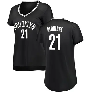 Women's LaMarcus Aldridge Brooklyn Nets Black Jersey - Icon Edition - Fast Break