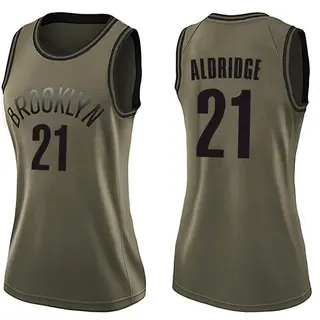 Women's LaMarcus Aldridge Brooklyn Nets Green Salute to Service Jersey - Swingman