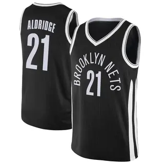 Youth LaMarcus Aldridge Brooklyn Nets Black Jersey - City Edition - Swingman