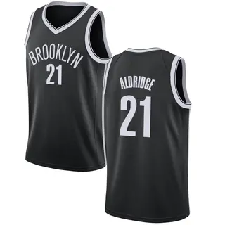 Youth LaMarcus Aldridge Brooklyn Nets Black Jersey - Icon Edition - Swingman